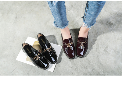 岸森新款復(fù)古小皮鞋 學(xué)院風(fēng)樂福鞋引領(lǐng)時尚百搭潮流